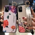 thumbnail image 4 of Funda de TPU suave con soporte de correa de muñeca de flores de moda para Samsung Galaxy A52, A32, 12, 72, 33, A53, 73, M52, S23, S22, S21 FE, cubierta Vintage, 4 of 4