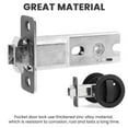 Flush Pocket Door Lock with Color Indicators Black Contemporary Privacy