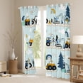 thumbnail image 3 of Homewish Equipment Truck Black Out Curtains,Kids Excavator Bulldozer Curtains Pack of 2 (42x63 Each),Yellow Blue Bedroom Curtains For Boys Teens,Breathable Home Decor, 3 of 6