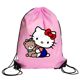 thumbnail image 3 of Mochila deportiva impermeable con cordón de Hello Kitty, paquete de bolsillo de dibujos animados de Anime, Terylene, bolsas de baloncesto, regalo de cumpleaños lindo, 3 of 5