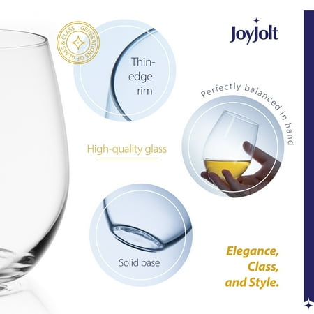 

JoyJolt-JoyJolt Spirits Stemless 19 oz Wine Glass Set of 4