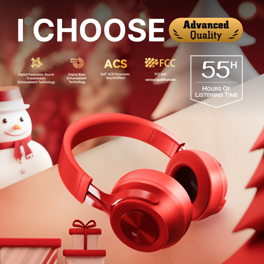 Rich Bass Wireless On-Ear Headphones - 30 Hours Playtime, Active Noise Cancelling, Crystal-Clear Calls, Comfort Fit, Black Color - Long-Lasting Battery Life, Portable Design