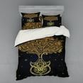 thumbnail image 2 of Ambesonne Tribal Bedding Set 3 Pcs, Night Stars Abstract, Twin XL, Dark Blue Yellow, 2 of 3
