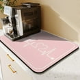 thumbnail image 2 of Pink Absorbent Coffee Mat - Waterproof Drying Mat Protects Kitchen Counter - Bar Decor for Coffee Maker 23.5x15.5inch, 2 of 6