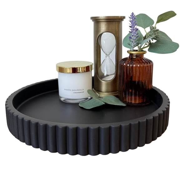 Bandeja decorativa OAKOA Concrete Black para mesa de café
