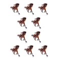 thumbnail image 3 of Qarigey Broches de dibujos animados animales encantadores caballo joyería estilo Retro divertido esmalte solapa Clips bolsa niños niñas Caballo 10piezas Qarigey CBP277648, 3 of 5