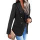 thumbnail image 3 of Chaqueta blazer Mina Self Black Tweed Plaid para mujer, 3 of 6