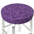 thumbnail image 3 of Disketp Purple Glitter Funda Redonda para Taburete, Funda de Cojín para Silla de Bar Suave y Elástica-12 inch, 3 of 7