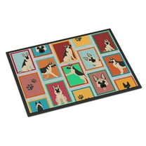 Lots of Black and Silver German Shepherd Indoor or Outdoor Mat 24x36 36 in x 24 in