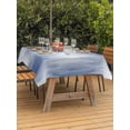 thumbnail image 4 of 60x84 Inch Outdoor Tablecloth with Umbrella Hole Zipper Rectangle Navy Blue Striped Rectangular Tablecloths Outside Waterproof Abstract Vertical Streaks Stripes Patio Table Cloth Cover for Picnic, 4 of 8