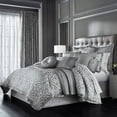 thumbnail image 4 of J. Queen New York Luxembourg Full/Queen Duvet Cover Set in Antique Silver, 4 of 5