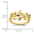 thumbnail image 4 of Solid 14k Yellow Gold Leaf Ring Band Size 6, 4 of 6