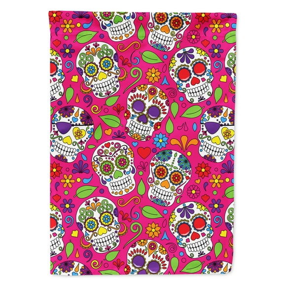 Carolines Treasures BB5115GF Day of the Dead Pink Flag Garden Size  Small multicolor