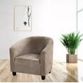 thumbnail image 5 of Thick Velvet Club Chair Slipcover, Stretch Armchair Covers Tub Chair Covers Sofa Couch Cover for Bar Counter Living Room Coffee, 5 of 8