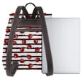 thumbnail image 3 of Balery Ladybugs on Black and White Striped1 Mochila de Cuero para Mujeres, Gran Capacidad, Bolsa de Viaje Multifuncional, Mochila de Cuero y Bolsa de Hombro para Mujeres, 3 of 4
