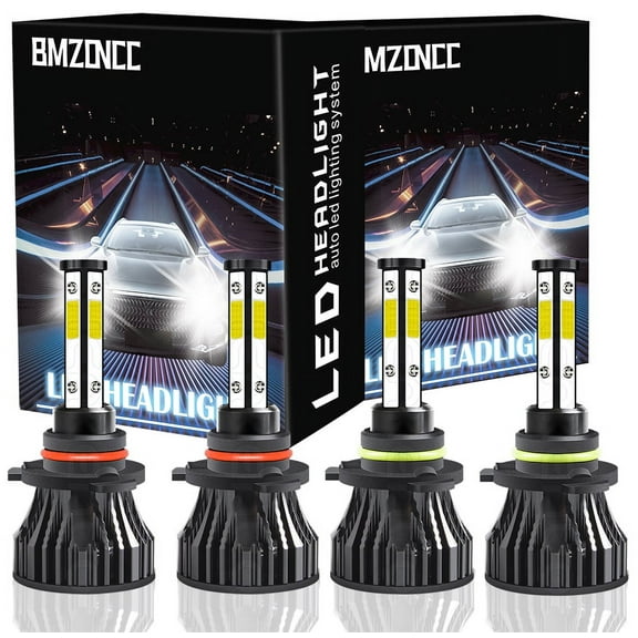 LED Headlights High&Low Beam Bulbs Kit for Jeep Grand Cherokee 1999-2010 4pcs