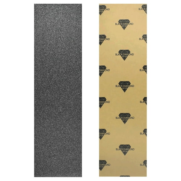 Black Diamond Grip Skateboard Griptape Sheet Glitter Silver 9" x 33"