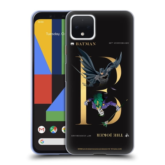 Head Case Designs Officially Licensed Batman DC Comics 80th Anniversary Joker Rivalry Soft Gel Case Compatible with Google Pixel 4