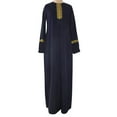 thumbnail image 3 of Womens under $10 2026 ! asdoklhq Ladies Dresses $5,Women Plus Size Print Abaya Jilbab Muslim Maxi Dress Casual Kaftan Long Dress, 3 of 5