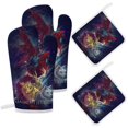 thumbnail image 7 of Game of Thrones Oven Mitts And Pot Holders Set 4 Pcs, Heat Resistant Oven Mitt Set with Potholders, Hot Pads And Oven Mitts Sets Oven Glove for Kitchen, Baking, Cooking, Grilling, 7 of 7