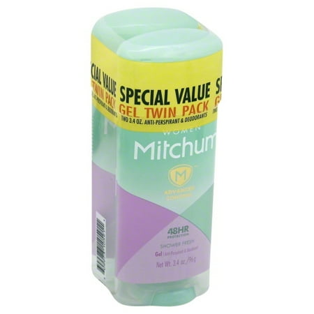 Mitchum Women Advanced Control Shower Fresh Anti-Perspirant & Deodorant Gel Twin Pack, 3.4 oz, 2 pk