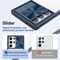 thumbnail image 4 of Compatible with Galaxy S23 Ultra Clear Case with Sliding Camera Lens Cover, Built-in Screen Protector Soft TPU Bumper Case Transparent Acrylic Back Heavy Duty Shockproof Durable Phone Case Blue, 4 of 6