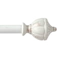 thumbnail image 6 of Curtain Rod 48" to 120" White 1" diameter adjustable curtain rods with crown ball finials and 3piece brackets, 6 of 6