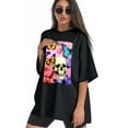 thumbnail image 3 of Plus Size Shirt for Women Oversized Black Tops for Women Short Sleeves Shirt for Women Butterfly And Skeleton T Shirt Crewneck Shirt for Women M, 3 of 5