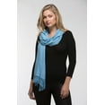 thumbnail image 3 of Bamboo Shawl Pure Colour Contemporary Royal Blue, 3 of 3