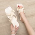 thumbnail image 5 of VerPetridure Women's Summer Sandals Flowers Casual Vacation Open Toe Decorative Solid Flat Beach Slippers, 5 of 8