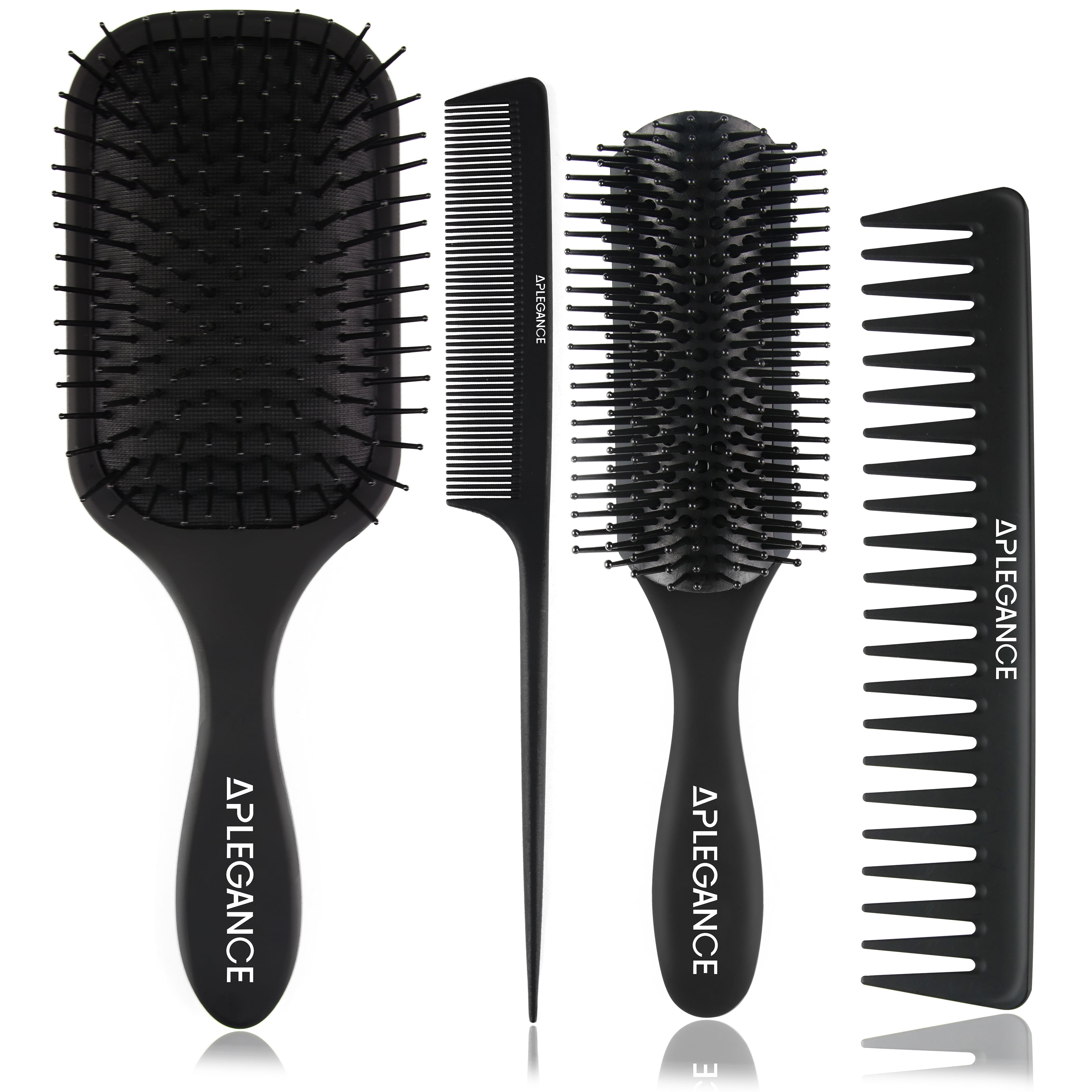 Hair Brush Set Detangler Styling Brush Tail Comb Wideteeth