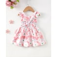 thumbnail image 3 of Baby Girls Clothes Newborn Girls Floral Dress 6 Months Girls Summer Dress 12 Months Girls Sundress Sleeveless Dress with Cute Bag Pink, 3 of 8