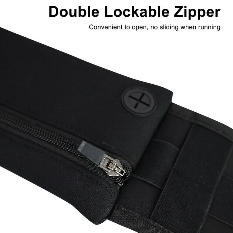 Pu Leather Multi-layer Zipper Men's Waist Bag, Waterproof And Wear