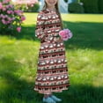 thumbnail image 3 of DISNIMO Christmas Snowman Girls Long Sleeve Dresses Size 9-10 Dress with Long Sleeves and Pockets for Kids Long Sleeve Mini Dress Casual Swing Dress Long Frocks for Kids, 3 of 7