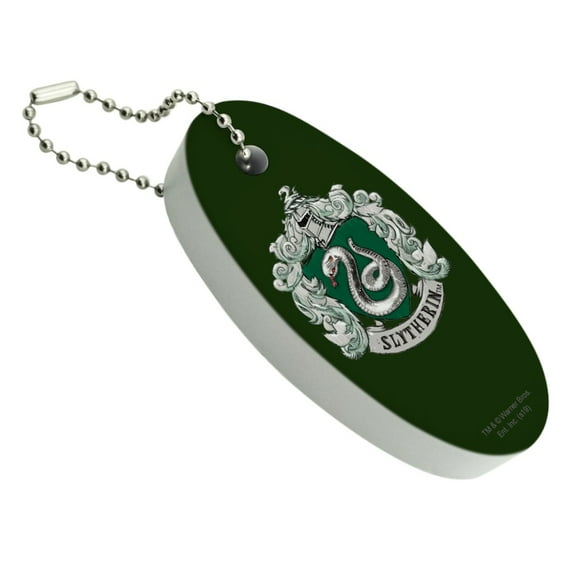 Harry Potter Slytherin Painted Crest Floating Keychain Oval Foam Fishing Boat Buoy Key Float