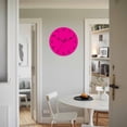 thumbnail image 4 of Wall Clock Rosy Pink Clocks PVC Silent Non-Ticking Battery Operated Decorative Solid Color Round Clock for Home Living Room Kitchen Bedroom Office School Wall Decor 10 Inch, 4 of 9