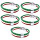 thumbnail image 1 of 5X Pulsera de Joyeria, Brazalete de Bandera , de Aleacion de , para Hombres Mujeres, Verde Blanco Rojo, (Anchura 14 mm, Longitud 23 cm), 1 of 3