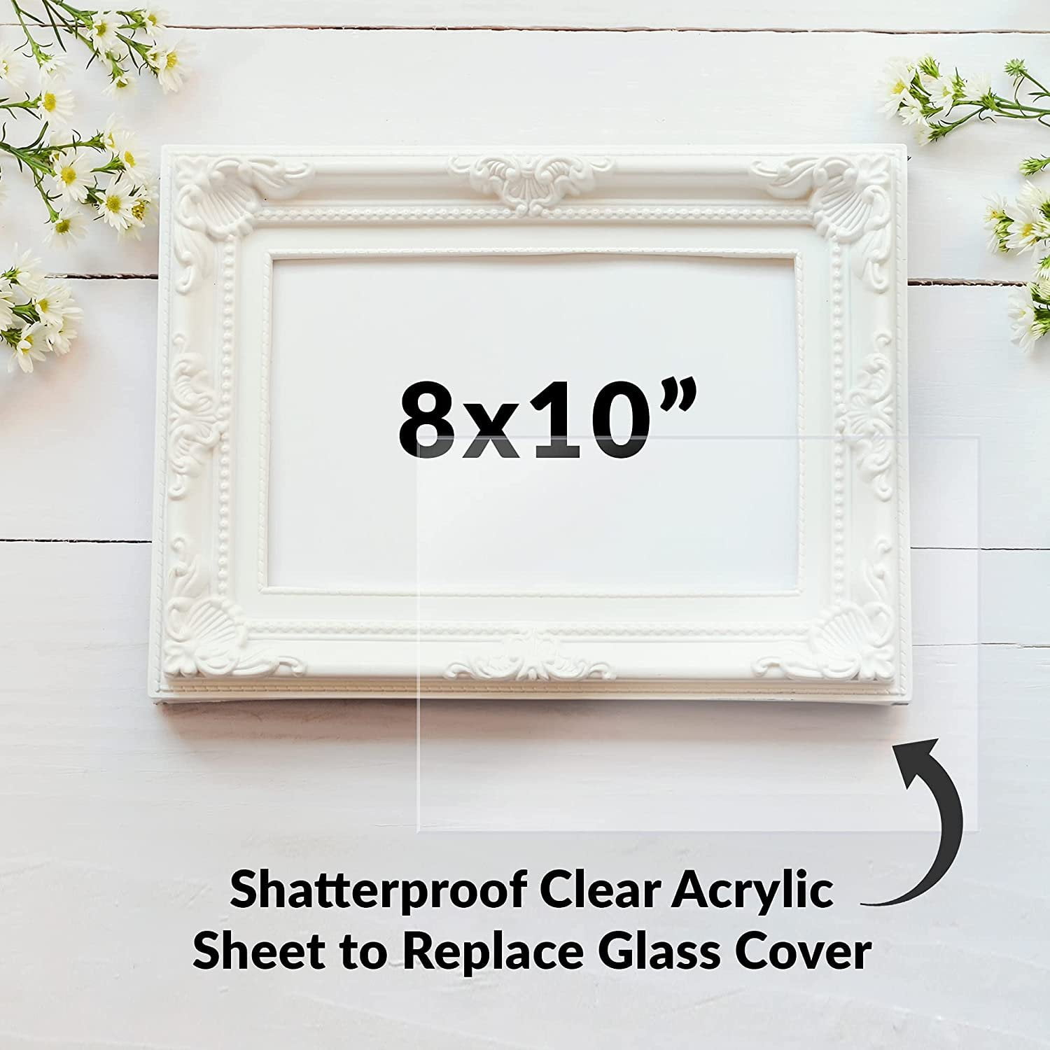 10-Pack Clear Acrylic Sheets (Plexiglass) - 5" X 7" X 0.08" (2mm) Thick, SimbaLux Brand