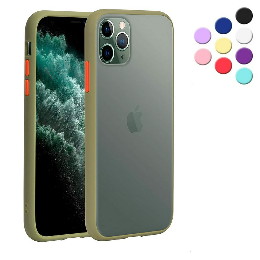 iPhone 12 Pro Max Slim Matte Case (Olive Green) Matte Finish Smooth Shock Absorbing Protection