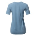 thumbnail image 3 of A2Y Women's Basic Solid Premium Cotton Short Sleeve Crew Neck T Shirt Tee Tops Cement M, 3 of 6