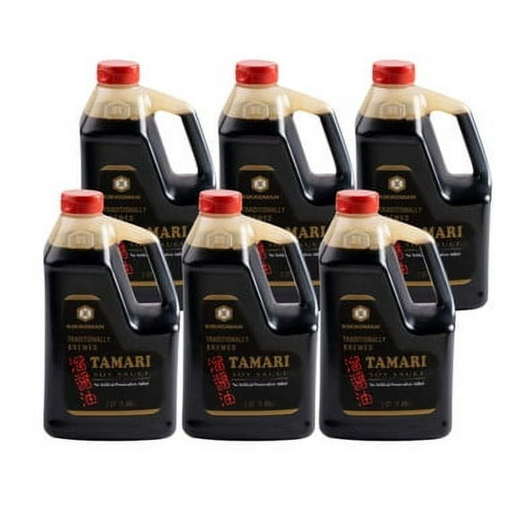 Kikkoman Tamari Soy Sauce, 0.5 Gallon Container, 6/Case, Rich and Authentic Flavor