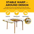 thumbnail image 4 of Sunflower Truck Table Cloths for 5 Foot Rectangle Tables, Summer Botanical Elegant Pastoral Floral Wooden Patio Waterproof Elastic Fitted Tablecloths, Washable Rectangular Table Cover for Camping, 4 of 8
