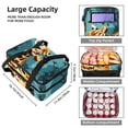 thumbnail image 3 of Deer Double Layered Insulated Refrigerated Lunch Bag with Two Compartments and Large Capacity - Hand-Carry Meal Bag 7.1x11.4x16.1 Inches, 3 of 6