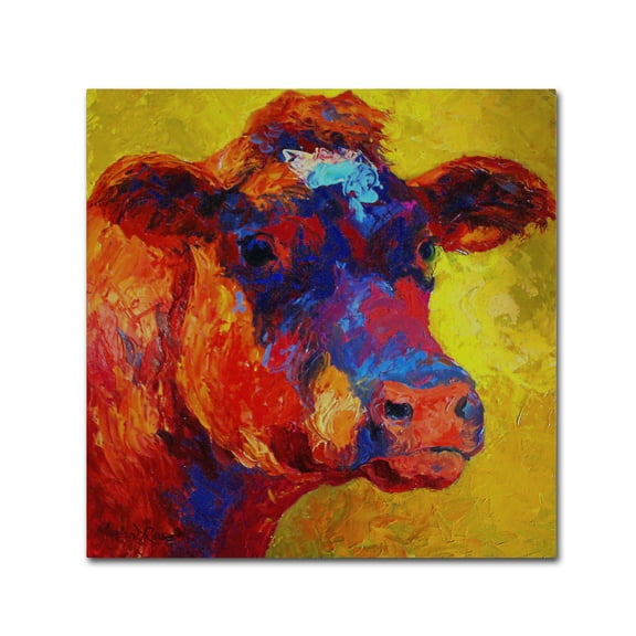 Trademark Fine Art 'Cow' Canvas Art by Marion Rose