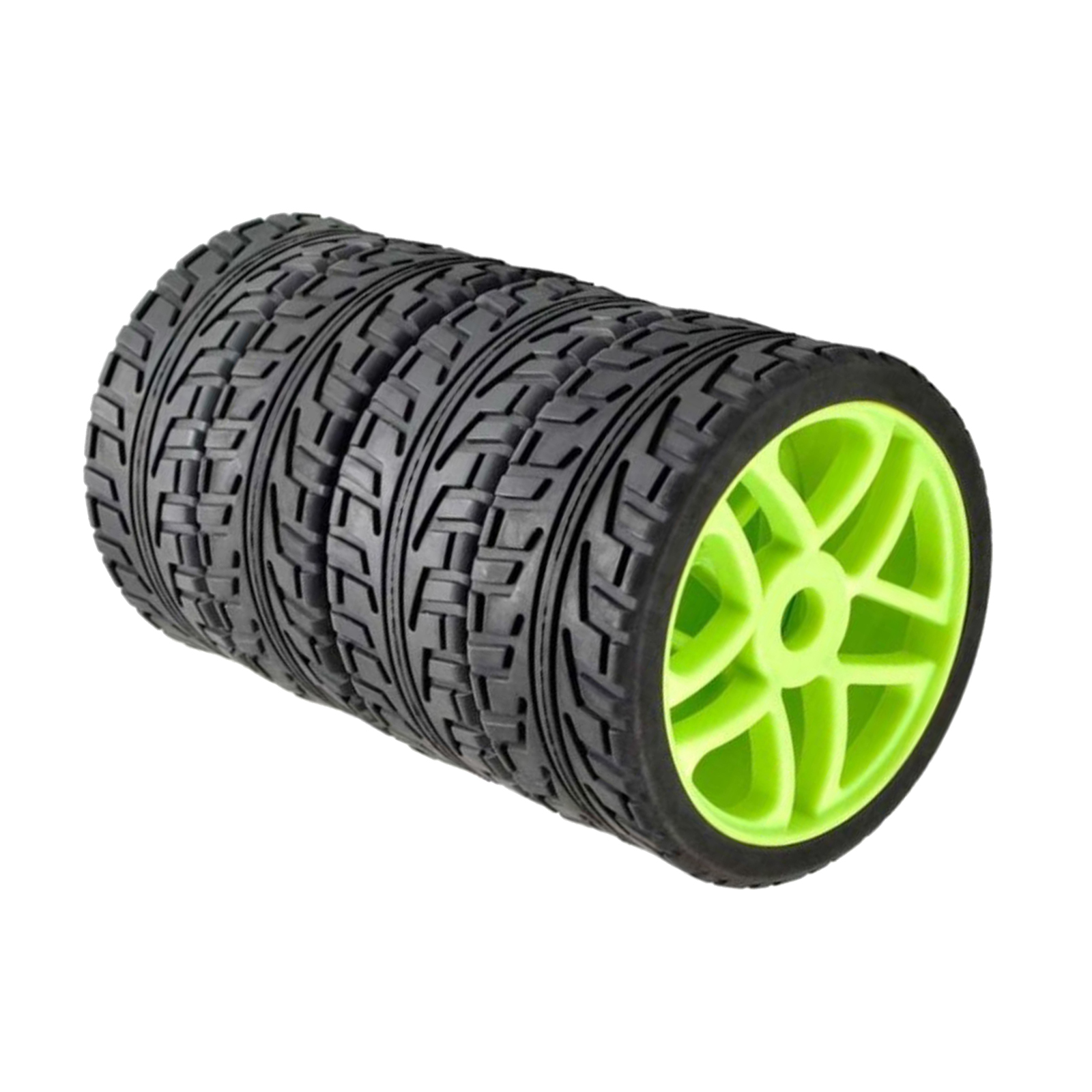 RC Car Tire,4 PCs Resistant Rubber Tires for HSP 1/8 RC Truck Green 