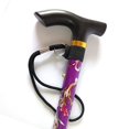 thumbnail image 3 of Bastón plegable para mujeres y hombres mayores, ligero y plegable para el equilibrio de personas mayores, ajustable, con muletas para adultos (flor morada)., 3 of 5