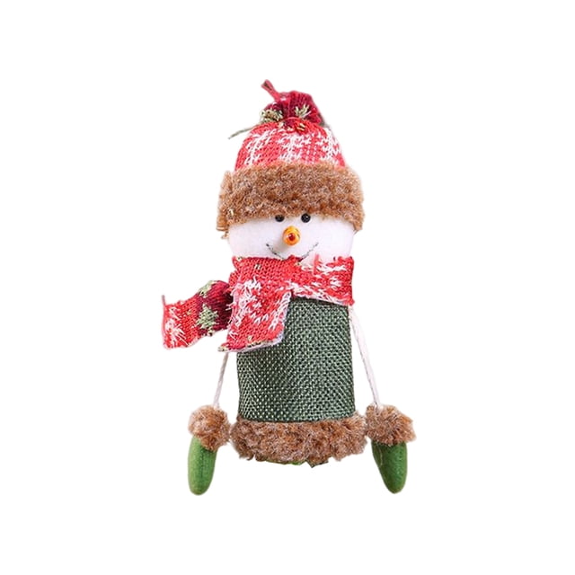 Moyic Cubierta de la botella de vino de Navidad Muñeca Navidad Beber Cubiertas de Navidad Funda protectora de la tapa de la cerveza de comedor Kits de decoración para fiestas Muñeco de nieve Moyic HA068789-02