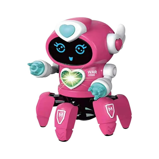 Juguetes para piscina, juguetes para bebés, juguetes para niños pequeños. Robot bailarín de seis garras con luces y música para la primera infancia. Regalo ideal para niños. Robot con control remoto.