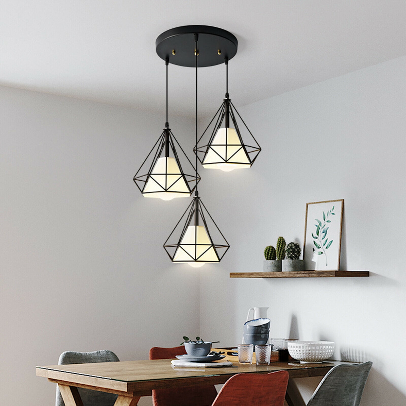 3Head Modern Ceiling Hanging Light Pendant Lamp Chandelier Fixture Dining Room