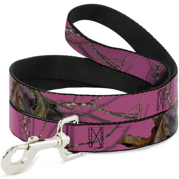Mossy Oak Pet Leash, Dog Leash, Mossy Oak Country Roots Camo Fuchsia, 4 Feet Long 0.5 Inch Wide